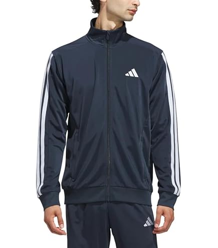 adidas Men's Adaptive Full Zip Track Jacket, Shadow Navy Small at